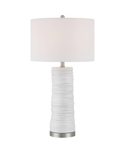 360 Lighting Contours 27 1/2" High Modern White Ceramic 3-Way Table Lamp