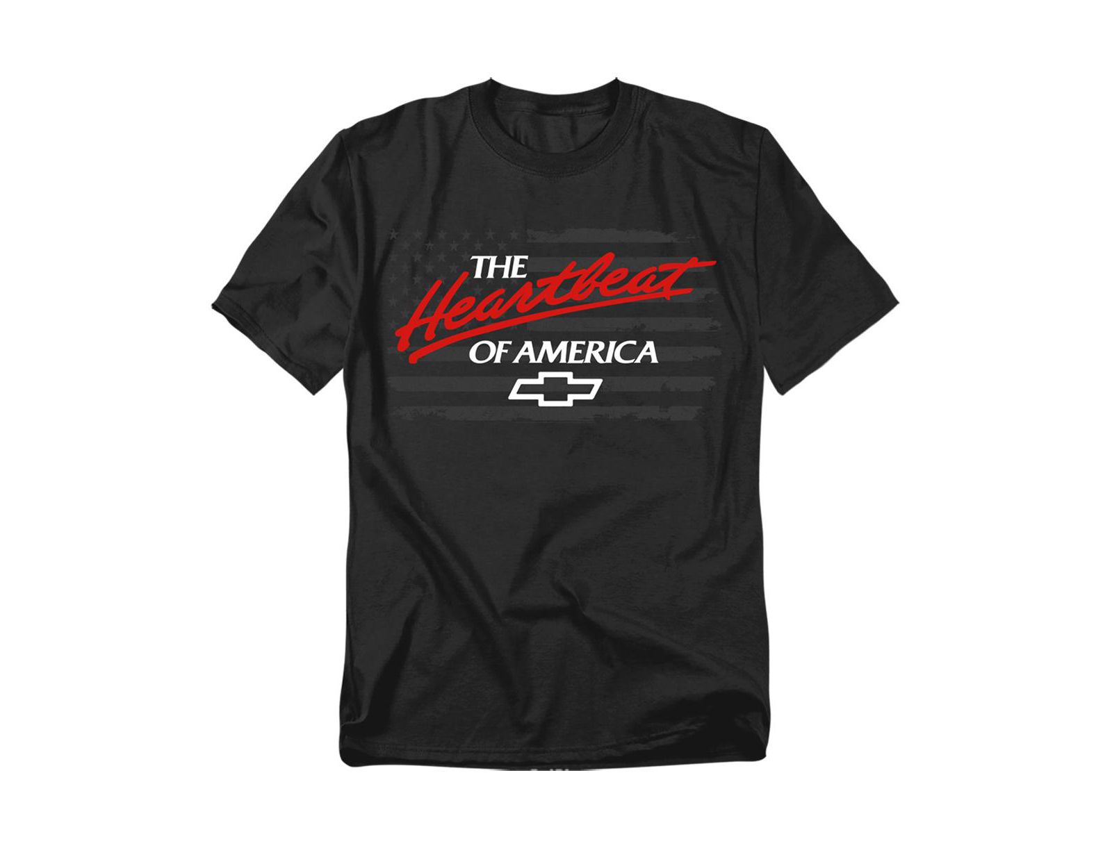 Мужская футболка Corvette Chevrolet Heartbeat Of America Flag