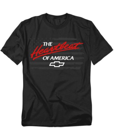 Мужская футболка Corvette Chevrolet Heartbeat Of America Flag