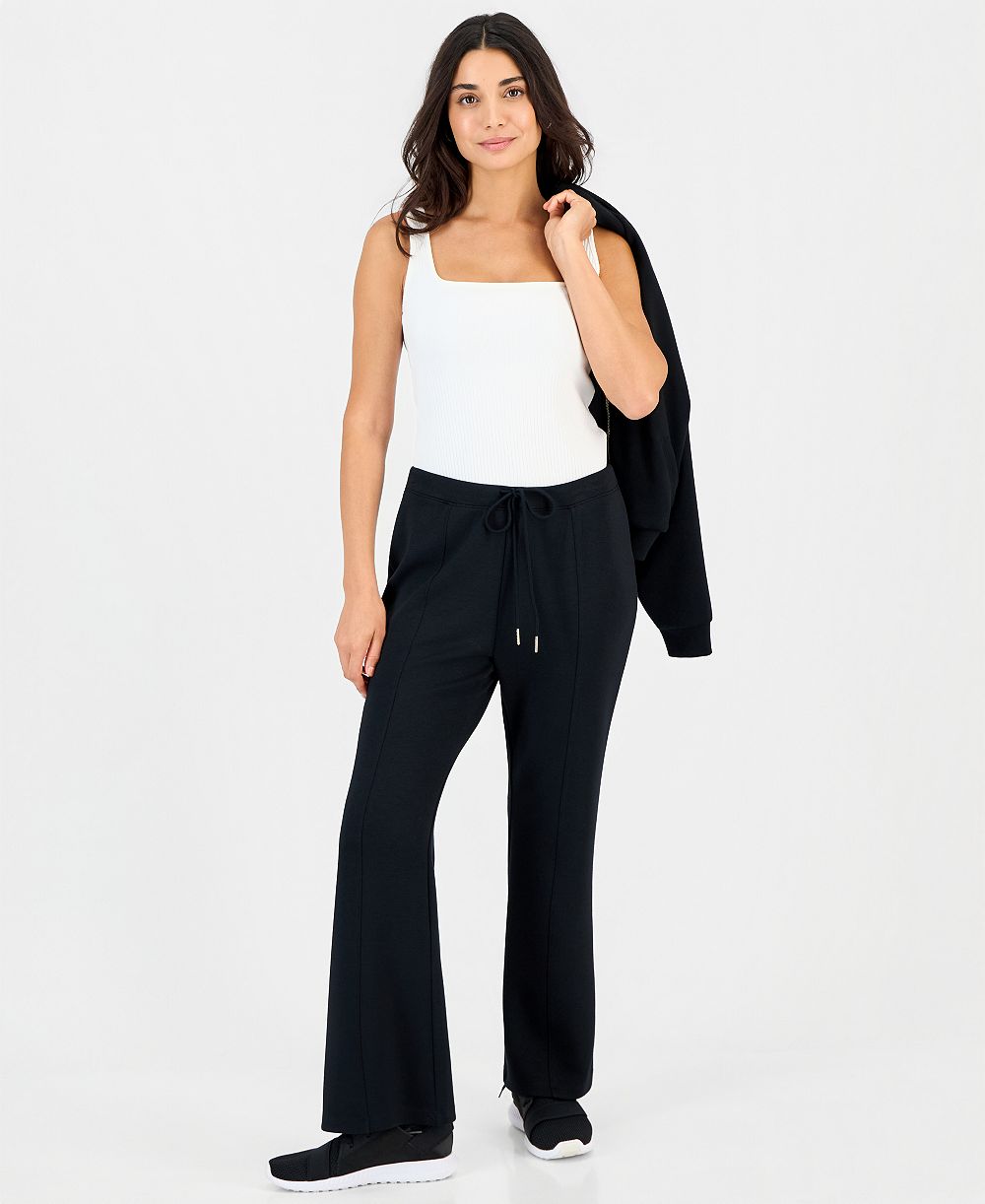 I.N.C. International Concepts Petite High-Rise Drawstring Flare Sweatpants, Macy's Exclusive