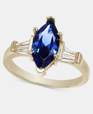 Кольцо Charter Club Blue Crystal Marquise