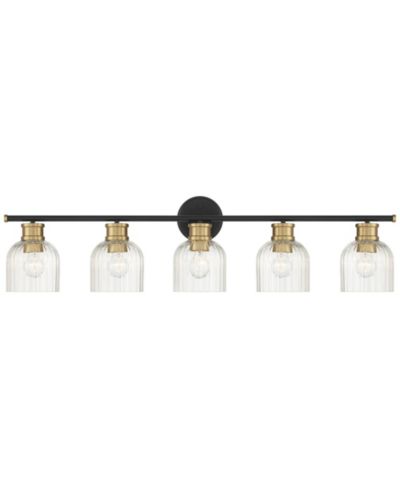 Stiffel Lana 40" Wide and Warm Brass 5-Light Bath Light