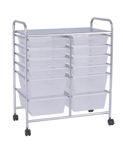 GOUUN Metal Frame Multi-Tier Rolling Storage Bin Organizer
