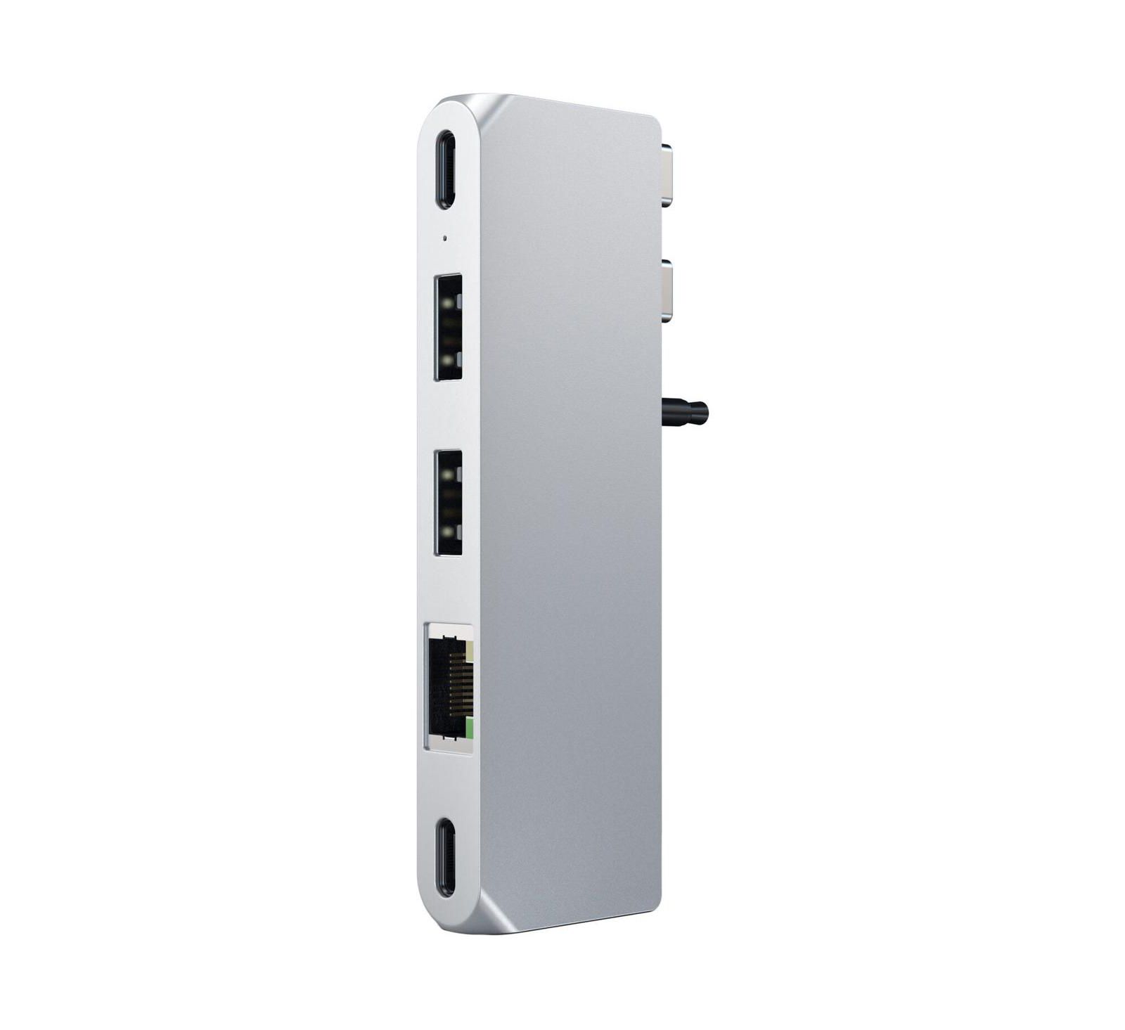Satechi хаб 6-в-1 Dual USB Type-C Pro Mini для Apple MacBook Pro и MacBook Air