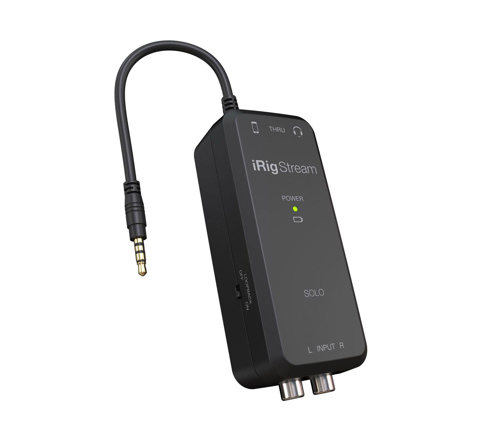Аудиоинтерфейс IK Multimedia iRig Stream Solo Ultracompact 3x1 TRRS для смартфонов и планшетов