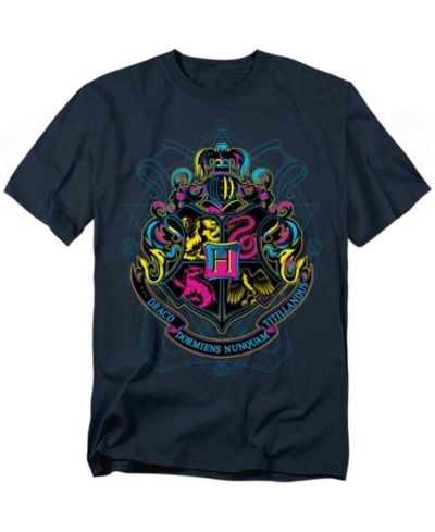 Мужская футболка Harry Potter Neon Hogwarts Shield With Motto