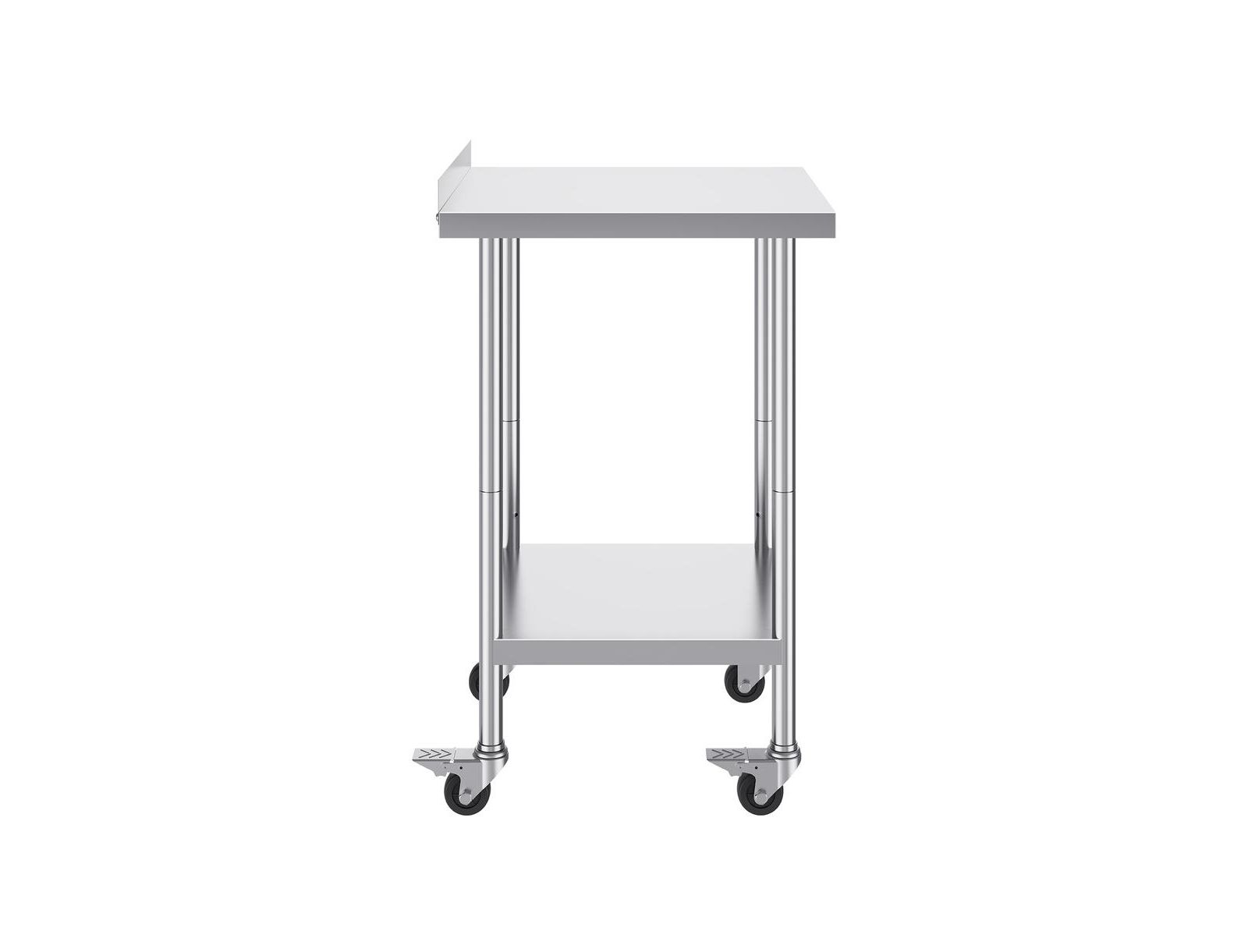 SUGIFT Stainless Steel Work Table 24x24x40 in Commercial Food Prep Table with Casters