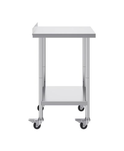 SUGIFT Stainless Steel Work Table 24x24x40 in Commercial Food Prep Table with Casters