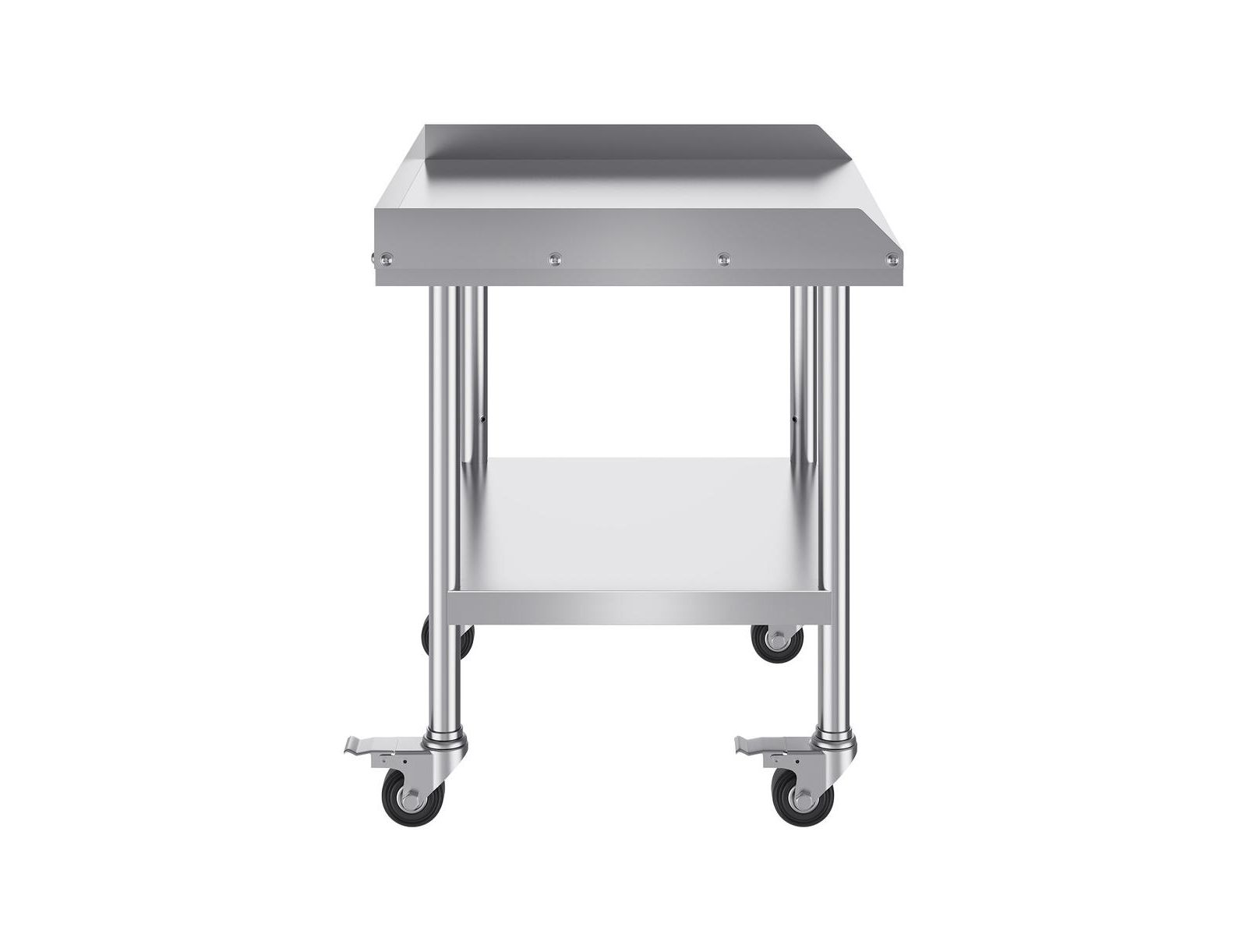 SUGIFT Stainless Steel Work Table 24x28x30 in Commercial Prep Table 3-Sided Backsplash