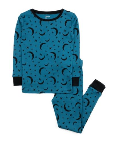 Moon & stars teal blue