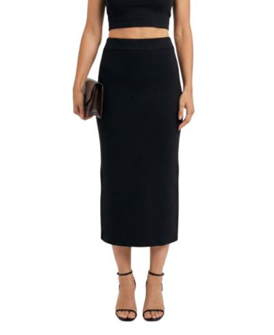Юбка Modenaire Women's High-Rise Knit Midi