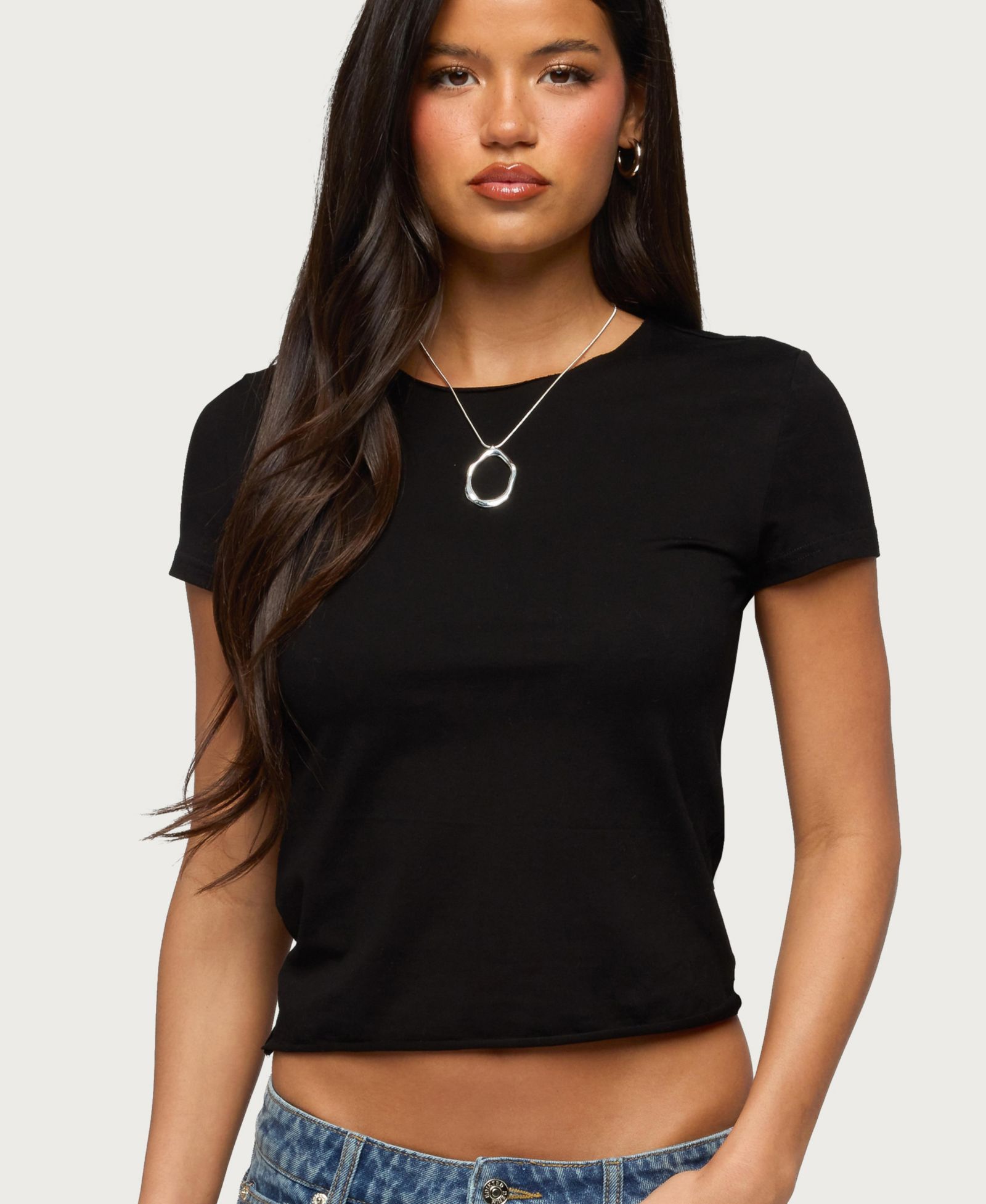 Edikted Women's Izabelle Shredded Back T Shirt