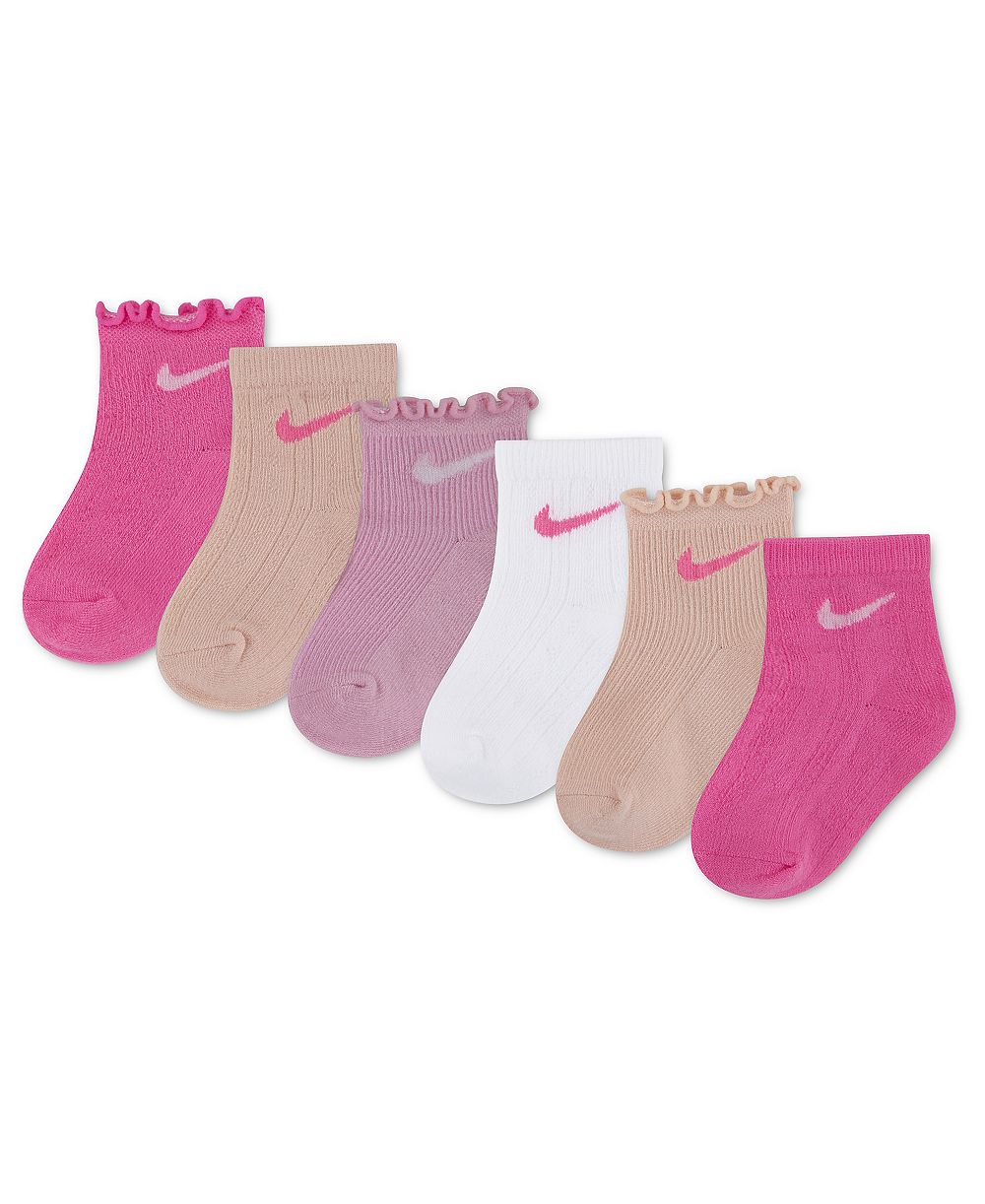 Детские носки Nike Textured Ankle, 6-Pack для девочек 6M-4T