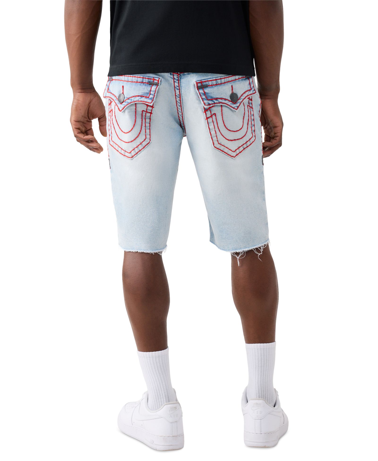 Мужские джинсовые шорты True Religion Ricky Super T Fray Flap Denim