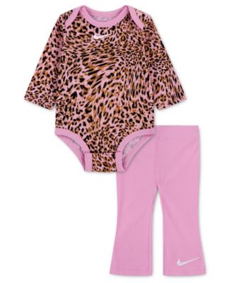 Nike Baby Girls' Long-Sleeve Bodysuit and Flared Leggings, 2-Piece Set