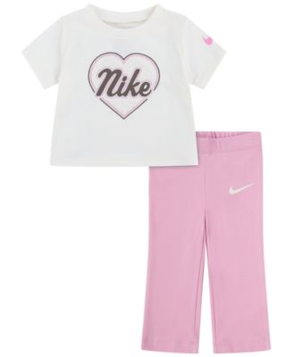 Nike комплект из 2 предметов: футболка с коротким рукавом и брюки для девочек-малышей