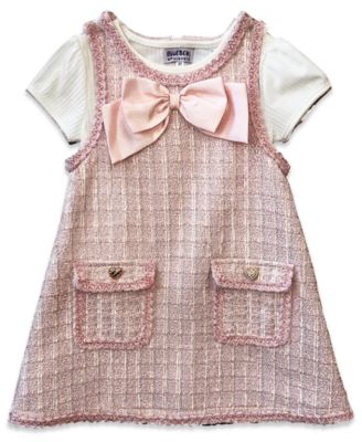 Blueberi Boulevard Baby Girls' Short-Sleeve T-Shirt and Jumper, 2-Piece Set