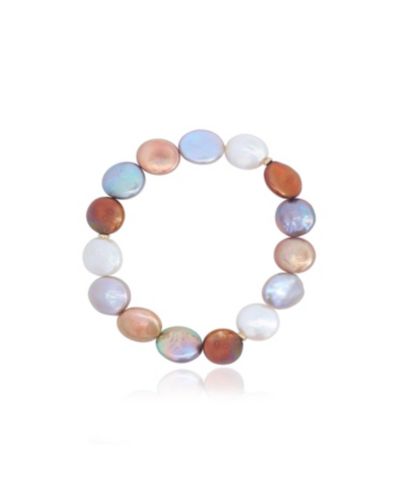 The Lovery Multicolor Coin Pearl Bracelet 14K Gold