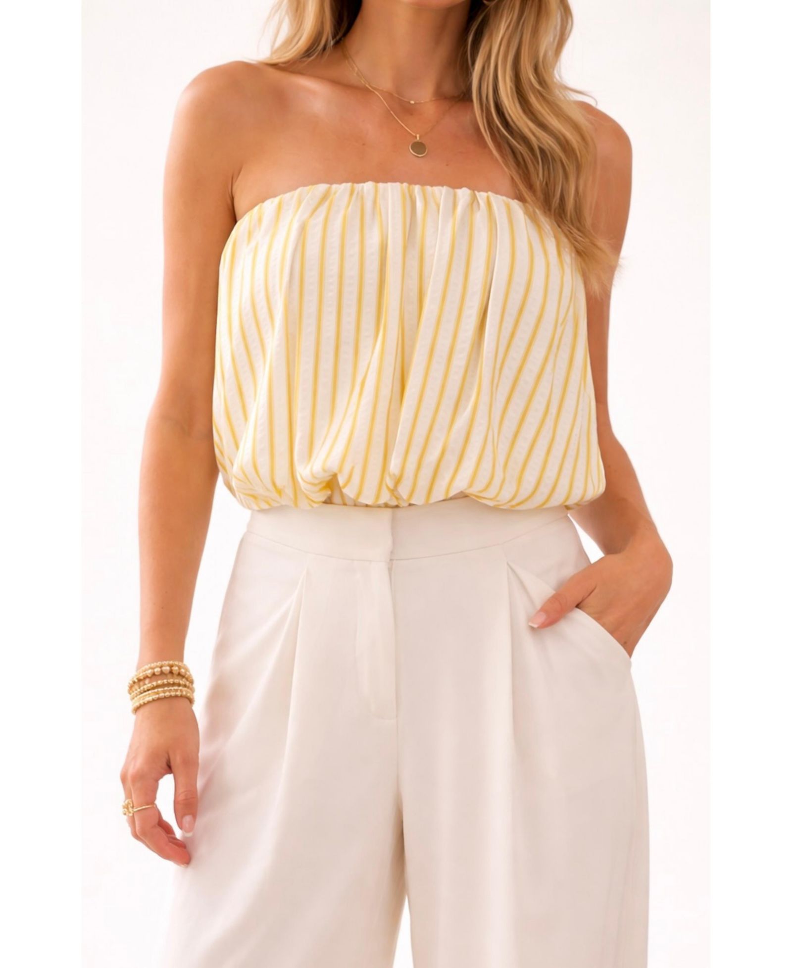 Bishop + Young Women's BISHOP + YOUNG Serene Bubble Stripes Top
