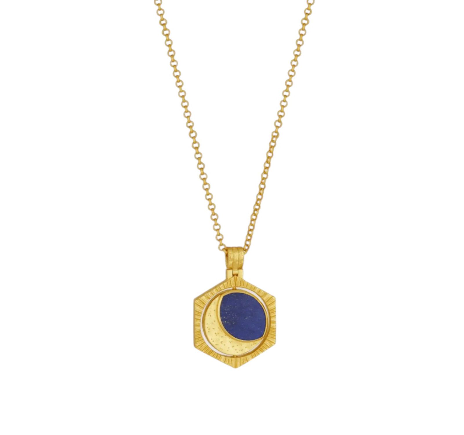 Подвеска-кулон Ottoman Hands Lapis Moon Rotating
