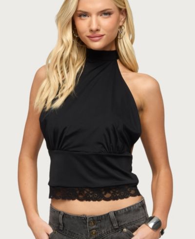 Женский топ Edikted Sandra Lacey High Neck Halter