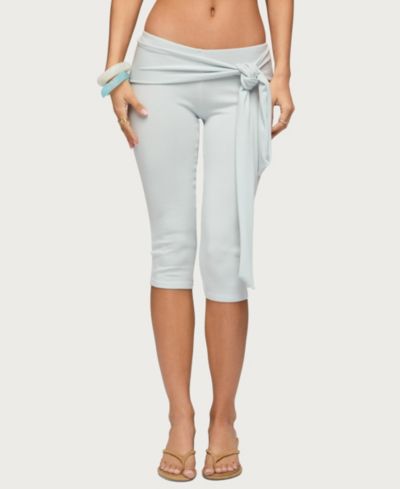 Edikted Women's Adara Tie Capri Pants