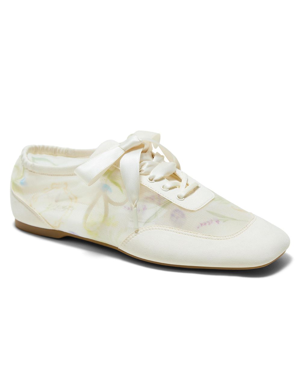 VIVAIA Женская Cristina Square-Toe Lace-Up Satin Sneakerina