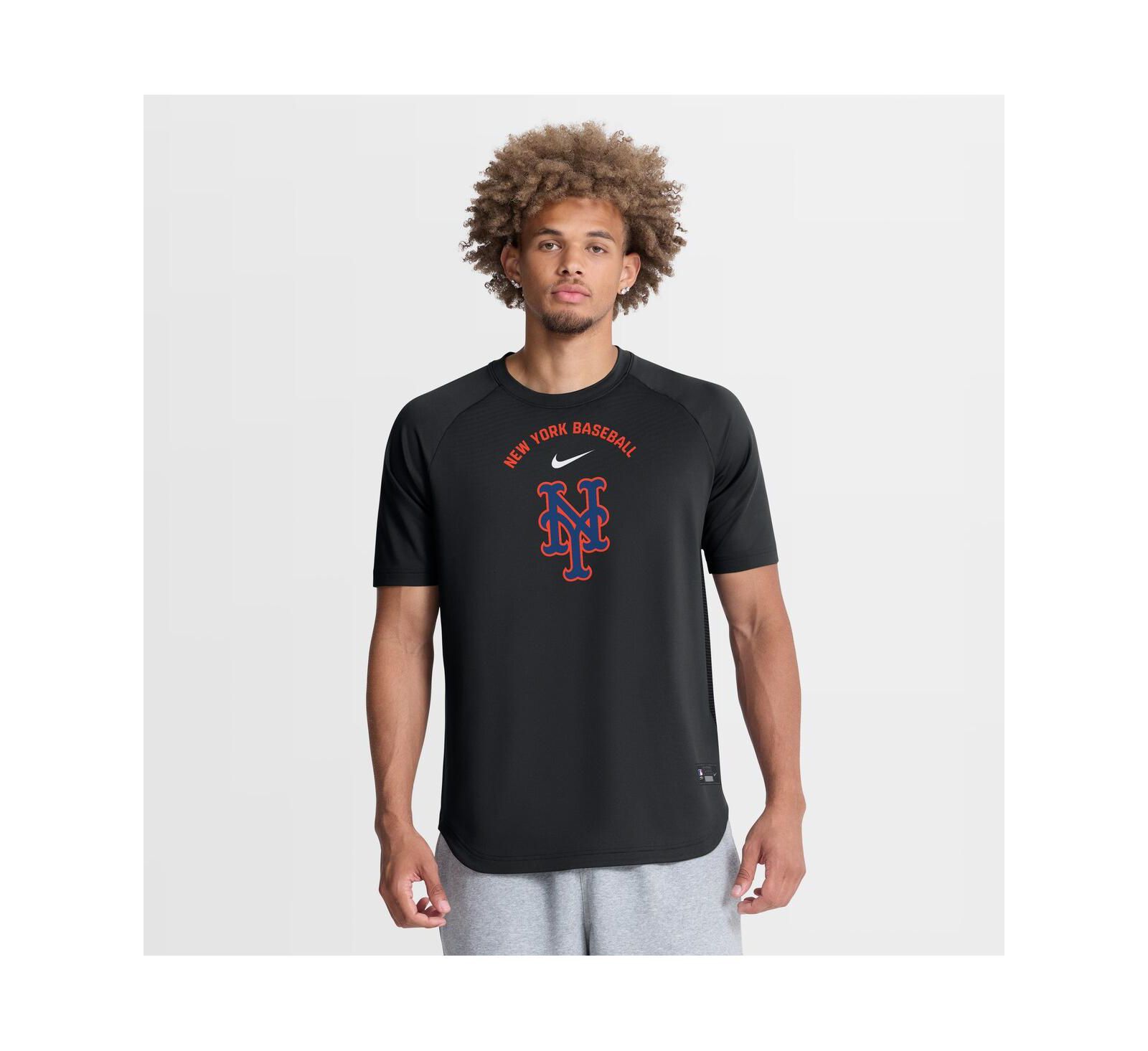 Мужская футболка Nike Black New York Mets Authentic Collection Dri-FIT