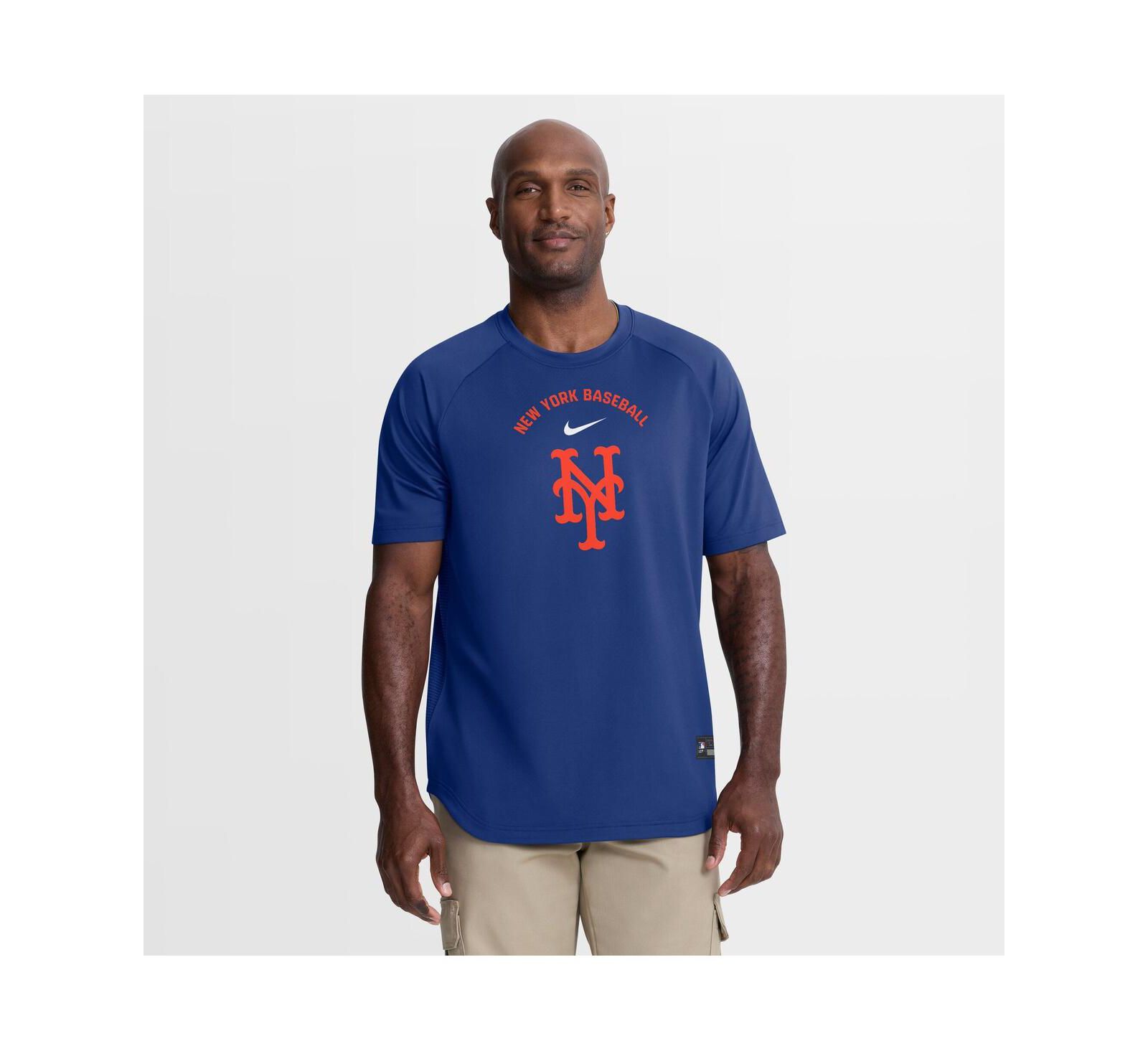 Мужская футболка Nike Royal New York Mets Authentic Collection Batting Practice Pre-Game Raglan Dri-FIT