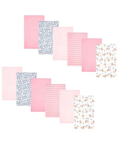 Детская пеленка Hudson Baby Cotton Poly Flannel, 12-Pack
