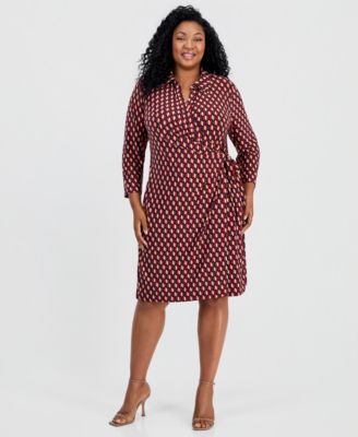 Anne Klein Женское платье с принтом и имитацией облегающего кроя, Plus Size