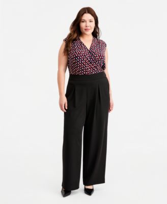 Женские брюки Anne Klein Plus Size Pleat-Front Wide Leg