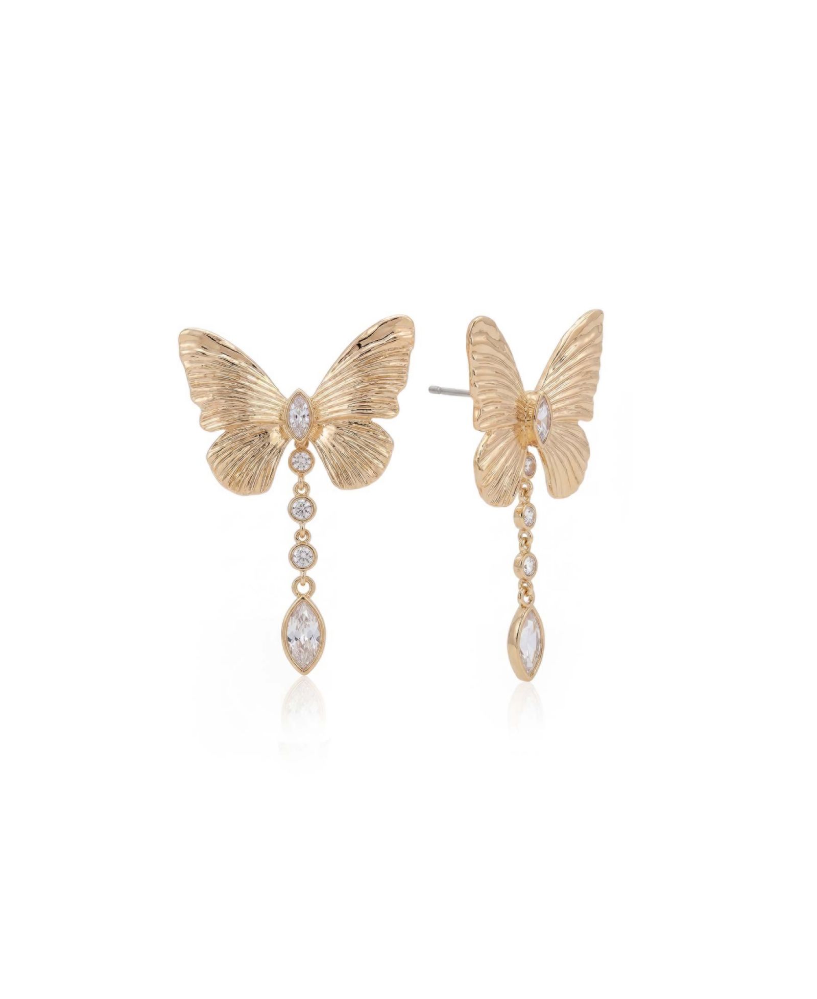 Серьги ETTIKA 18k Gold-Tone Butterfly Dangle