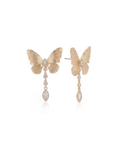 Серьги ETTIKA 18k Gold-Tone Butterfly Dangle