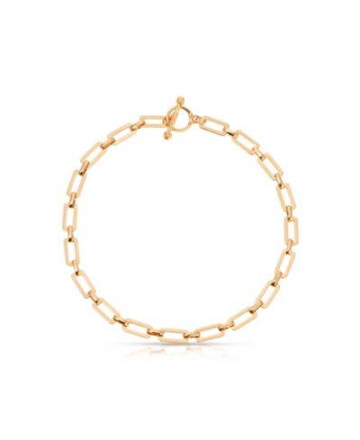 Золотая прямоугольная цепь ETTIKA Chain Necklace