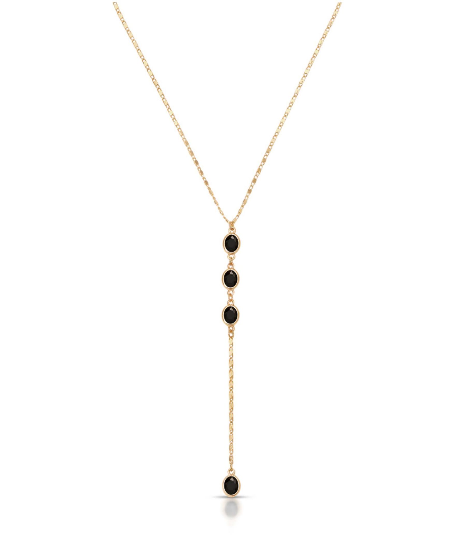 ETTIKA Bezel Sparkle Dip Lariat Necklace