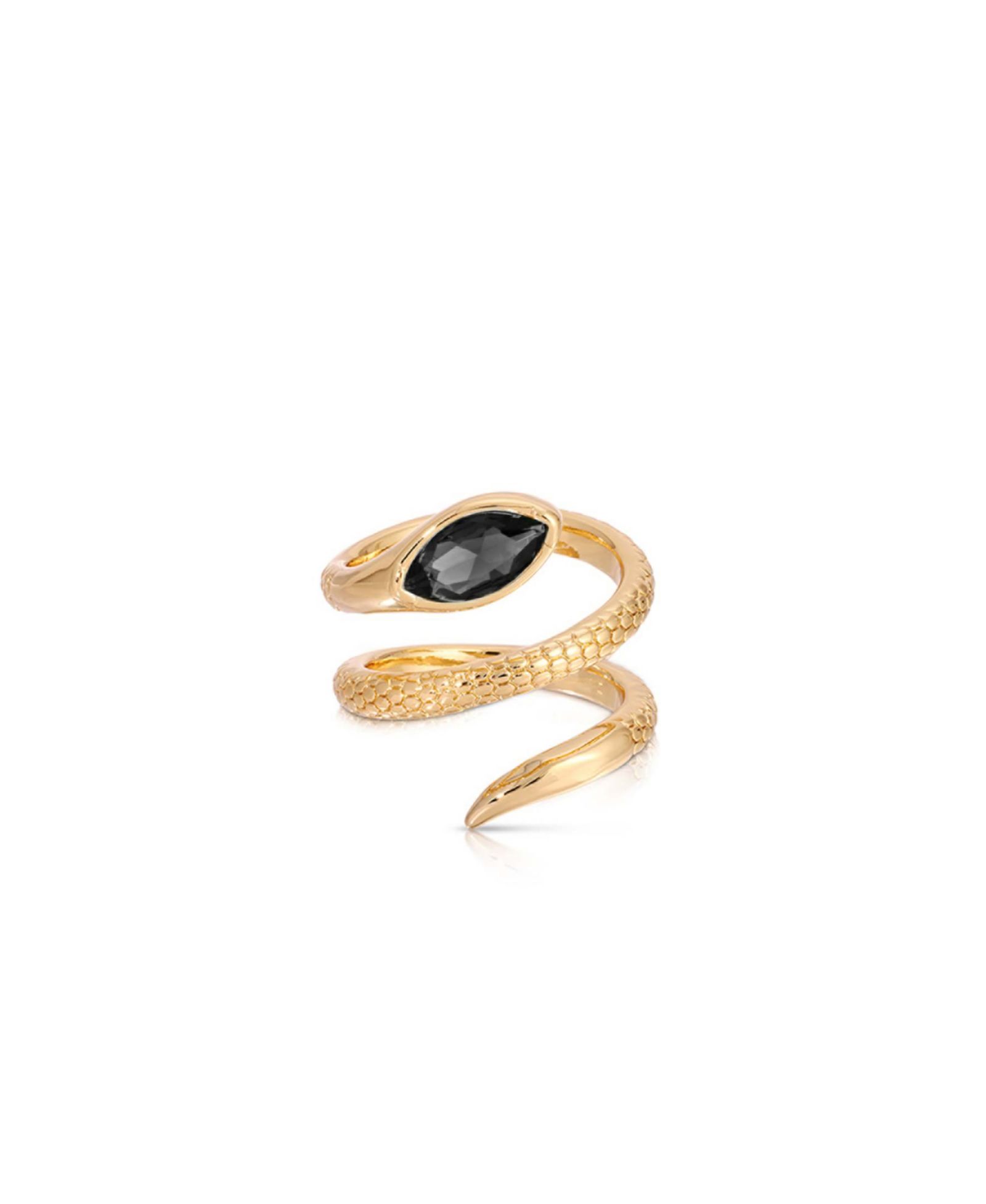 ETTIKA 18k Gold-Tone Marquise Coiled Ring
