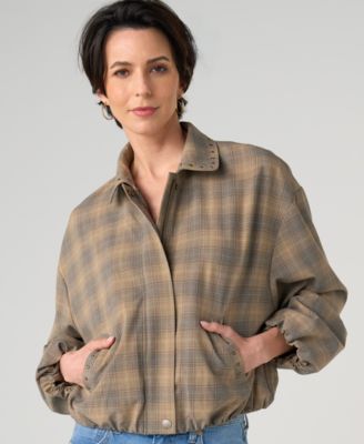 Liverpool Los Angeles Women's Bubble Hem Collared Jacket