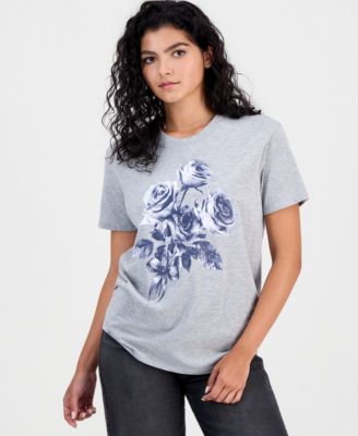 Футболка Self Esteem Juniors' Rose Graphic-Print Short-Sleeve T-Shirt