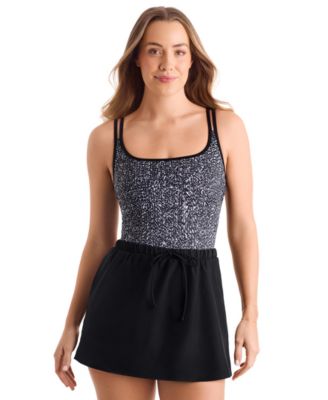 ShapeSolver Women's Sport Skirted Runaround One-Piece Swimsuit