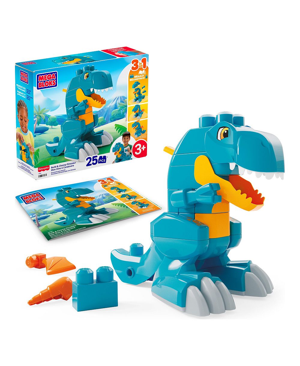Набор для строительства Mega Bloks Fisher-Price «Динозавр с колесами», 25 деталей