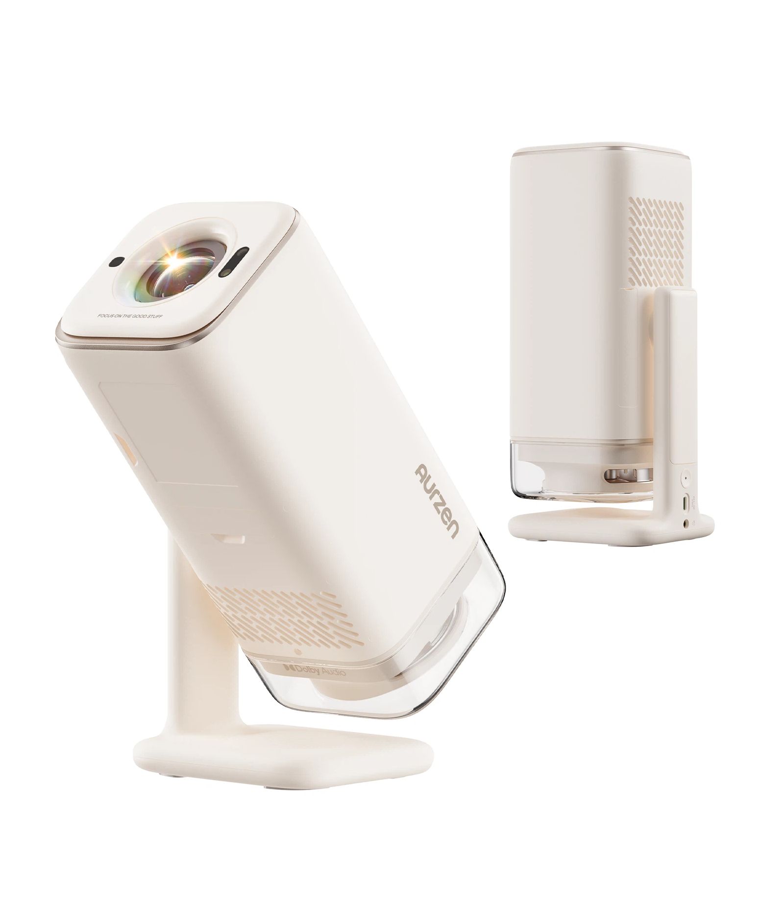 Aurzen BOOM air 1080P 300-ANSI-Lumen Adjustable-Throw Portable Built-in Google TV Projector