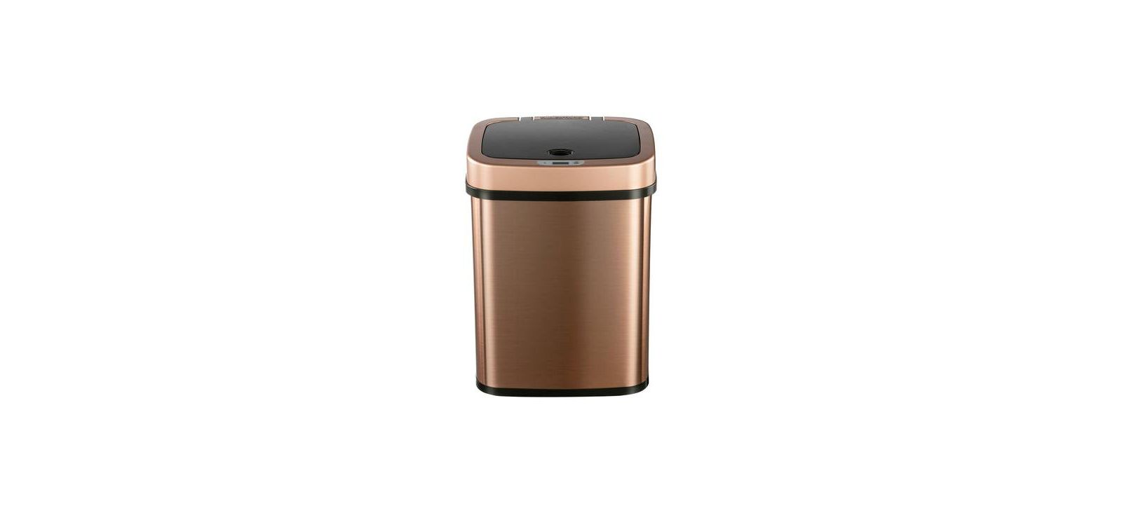 NINESTARS Rectangular Motion Sensor Trash Can 3.2 Gallon Stainless Steel