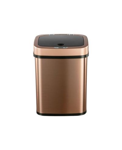 NINESTARS Rectangular Motion Sensor Trash Can 3.2 Gallon Stainless Steel