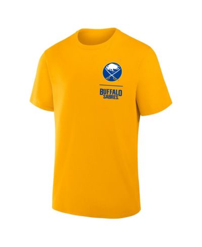 Fanatics Men's Gold Buffalo Sabres Crash The Net Legacy T-Shirt