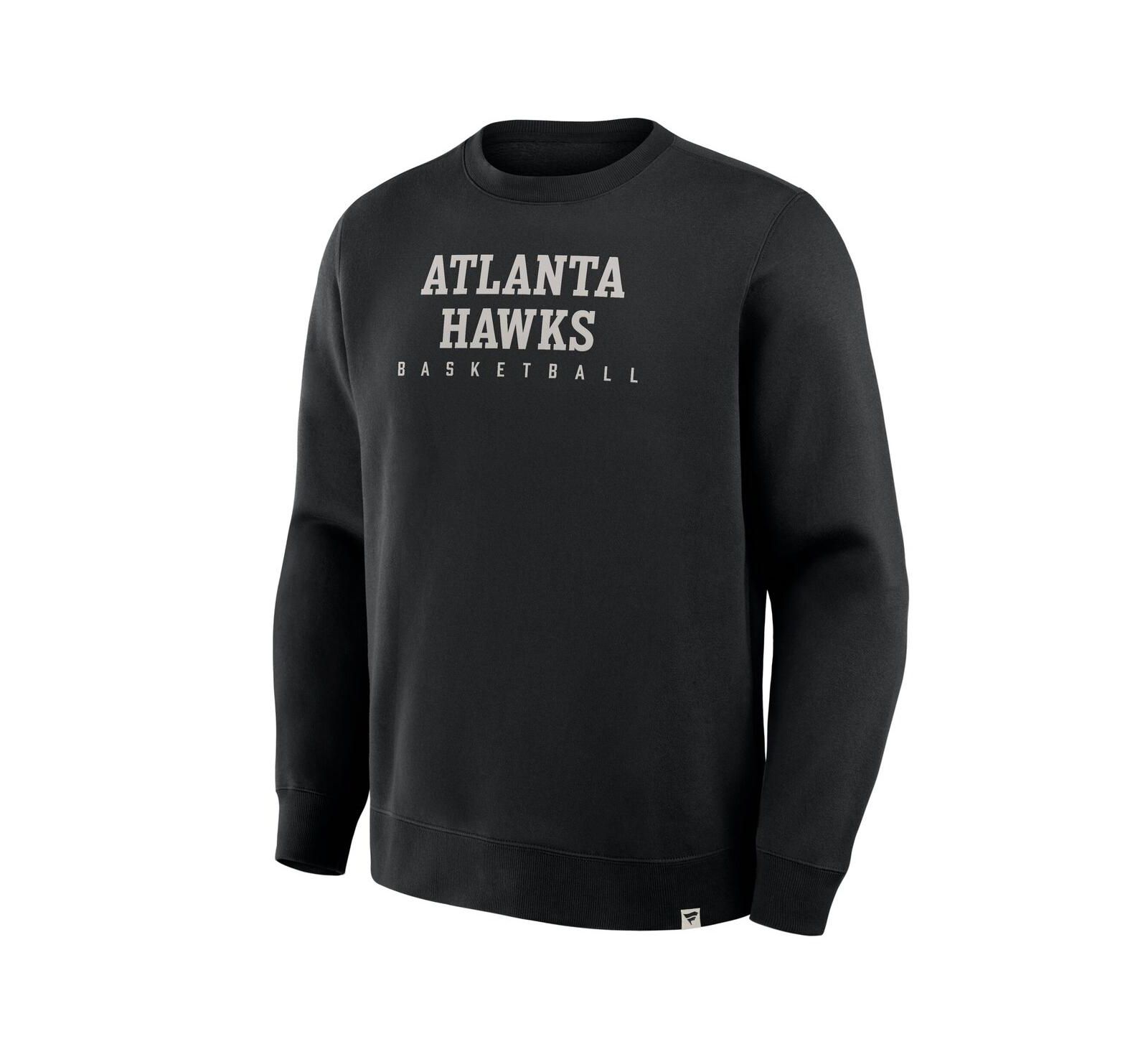 Мужское худи Fanatics Men's Black Atlanta Hawks Crossover Collection Defensive Rotation Drill Premium Pullover Sweatshirt