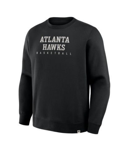 Мужское худи Fanatics Men's Black Atlanta Hawks Crossover Collection Defensive Rotation Drill Premium Pullover Sweatshirt