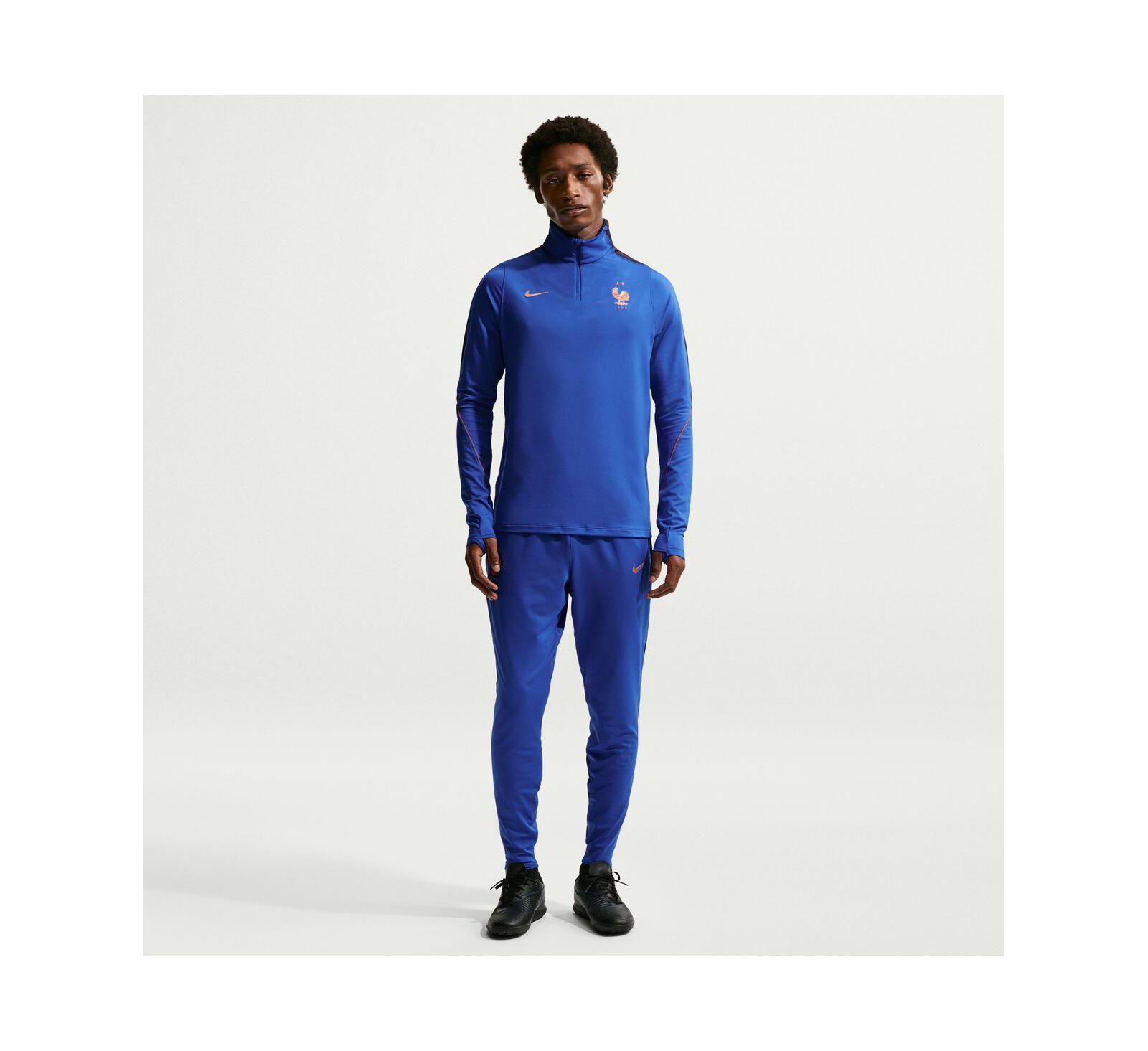 Nike Men's Blue France National Team 2026 Strike Dri-FIT Quarter-Zip Drill Top