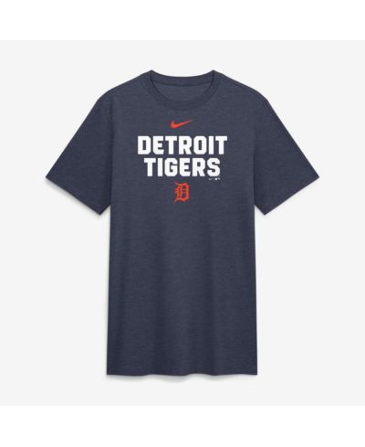 Мужская футболка Nike Heather Navy Detroit Tigers Stacked Tri-Blend