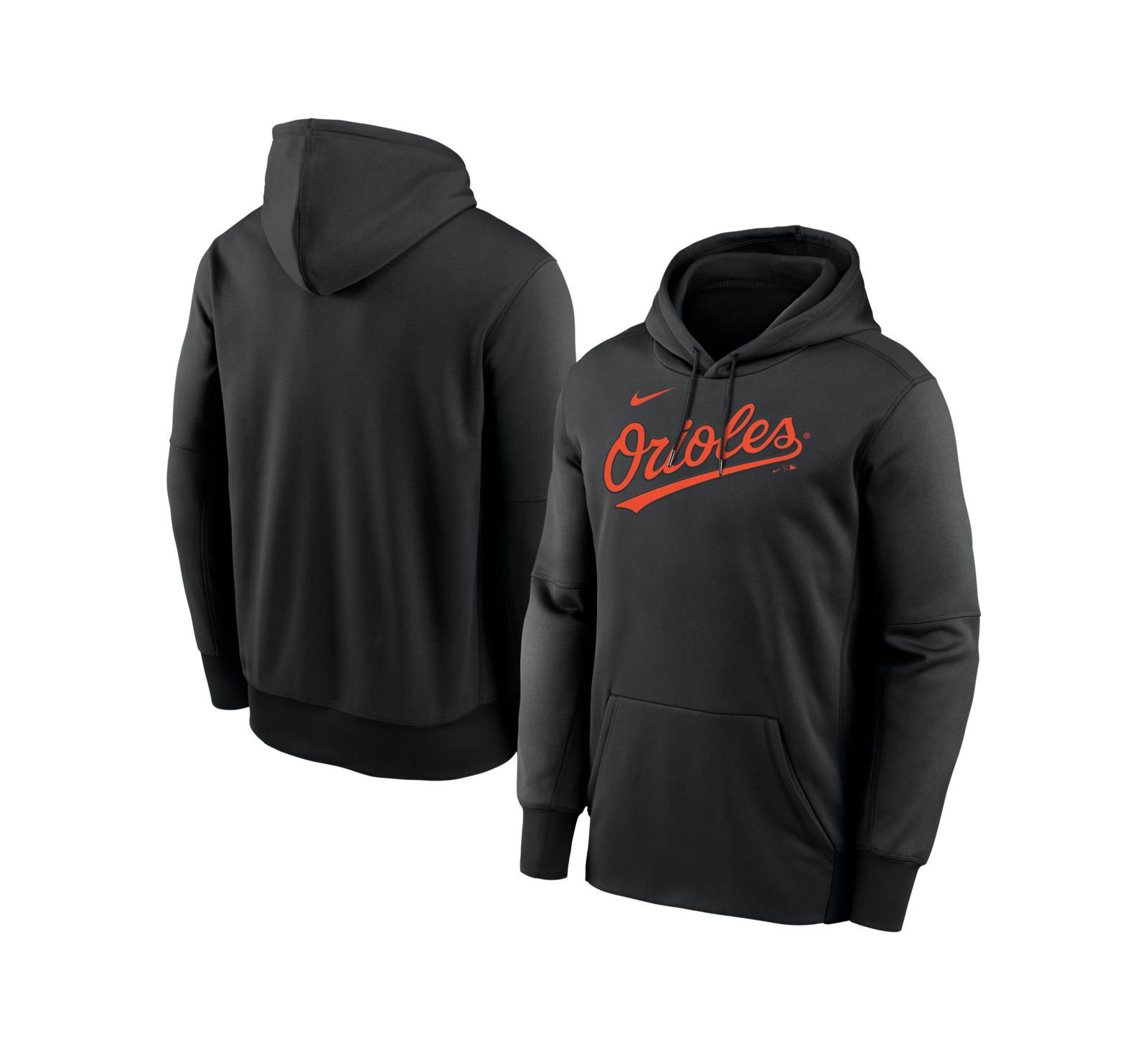 Nike Мужской черный худи Baltimore Orioles Primary Wordmark Therma
